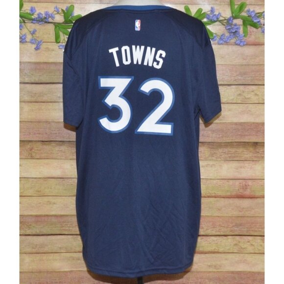 Fanatics Womens Blue Minnesota Timberwolves Towns #32 Jersey Shirt Top Size 2XL - Picture 7 of 11